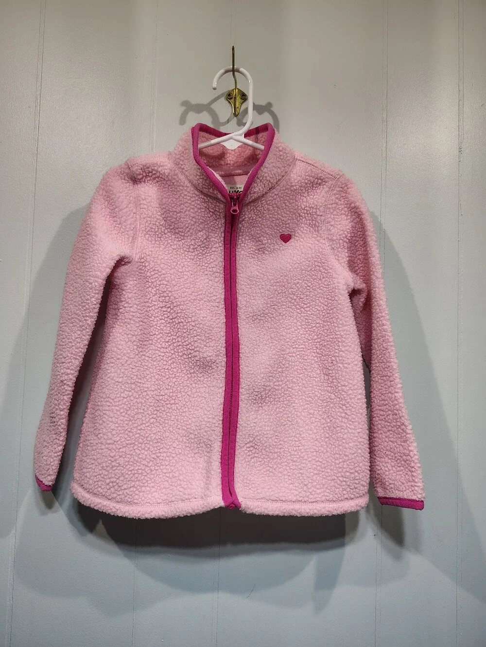 OshKosh B'gosh Girls 4T Full Zip Sherpa Fleece Jacket Pink